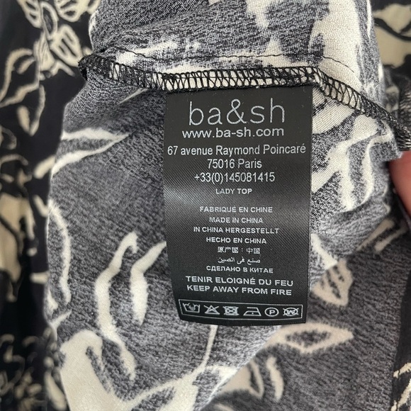 New! ba&sh Sessee Floral Print Blouse - Picture 10 of 13